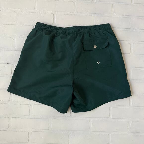 Bather Men's Dark Green Drawstring Mesh Lined Swim Shorts sz M - Picture 2 of 7